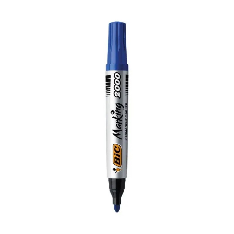 BIC Marking 2000 Marcatore Permanente Punta Tonda Blu Tratto 1,7 mm 12 Pz 8209143