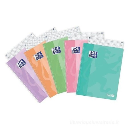 FAVORIT - OXFORD PASTEL-ON Quaderno Maxi Spiralato 5M 4 Fori 60 fogli 90gr 159143