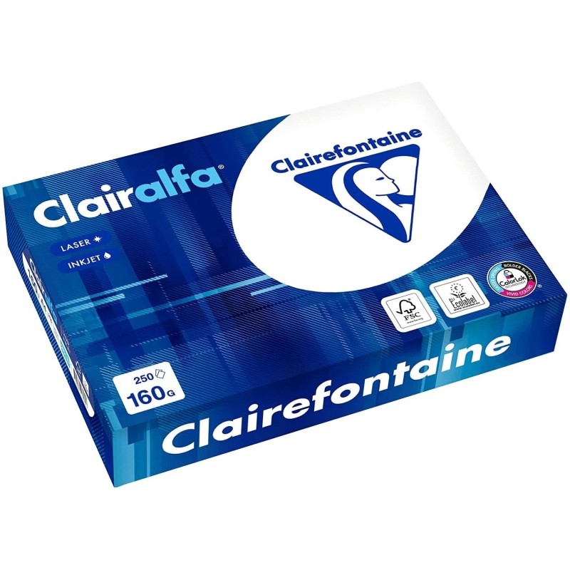 Clairefontaine Clairalfa Carta per Fotocopie A4 160g/m² 250 Fogli Bianchi 2618