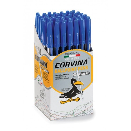 CARIOCA Biro Penna a sfera Corvina 51 Blu 50 pz 40163/02