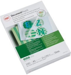 GBC Pouches per Plastificazione Lucida A5 2x125 Micron Confezione da 100 3200749
