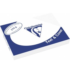 Clairefontaine Text&Cover Copertina per Rilegatura A4 Bianca Tipo Pelle 270 g/m² 100 Fogli 2706