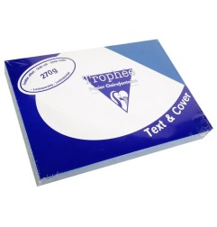 Clairefontaine Text&Cover Copertina per Rilegatura A4 Blu Royal Tipo Pelle 270 g/m² 100 Fogli 2707