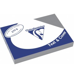 Clairefontaine Text&Cover Copertina per Rilegatura A4 Grigia Tipo Pelle 270 g/m² 100 Fogli 2708