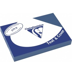 Clairefontaine Text&Cover Copertina per Rilegatura A4 Blu Royal Lino 270 g/m² 100 Fogli 2727