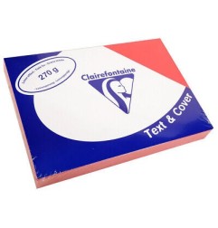 Clairefontaine Text&Cover Copertina per Rilegatura A4 Rossa Lino 270 g/m² 100 Fogli 2721