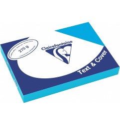 Clairefontaine Text&Cover Copertina per Rilegatura A4 Azzurra Lino 270 g/m² 100 Fogli 2725