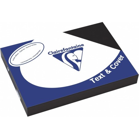 Clairefontaine Text&Cover Copertina per Rilegatura A4 Nera Lino 270 g/m² 100 Fogli 2730