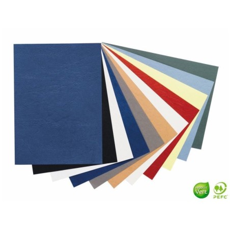 Clairefontaine Text&Cover Copertina per Rilegatura A4 Colori Intensi Assortiti Pelle 270 g/m² 100 Fogli 2712
