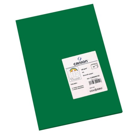 Canson Vivaldi Cartoncino Carta Creativa A4 Verde Abete 185 g/m² 50 Fogli 40174