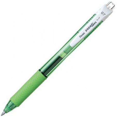 Pentel EnerGel-X BL107A Roller a Scatto 0,7 mm Inchiostro Gel Verde 12 pz