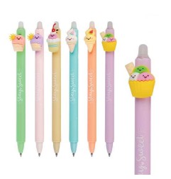 Kawaii Penne Biro Cancellabili a Scatto Mini Kids Sweet Soft Punta 0.7 mm Blu 36 pz 20/241