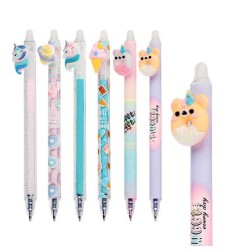 Kawaii Penne Biro Cancellabili a Scatto Mini Kids Sweet Love Punta 0.7 mm Blu 36 pz 20/243