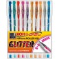 Koh-I-Noor Set di 10 Penne Biro Gel Glitter Punta 0.7 mm Colori Assortiti NAGP10S