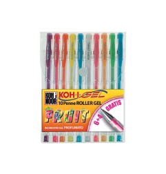 Koh-I-Noor Set di 10 Penne Gel Profumate Punta 0.7 mm Colori Assortiti NAGP10F