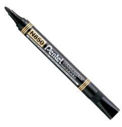 Pentel N850 marker indelebile punta tonda 2 mm nero 12 pz
