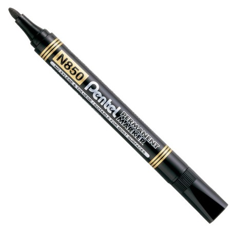 Pentel N850 marker indelebile punta tonda 2 mm nero 12 pz