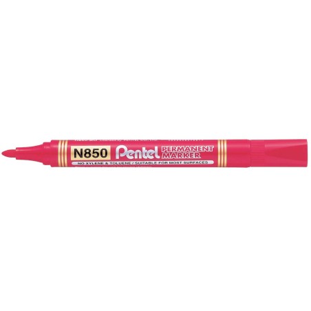 Pentel N850 Marcatore Permanente Rosso Punta conica 4.5 mm 12 Pz