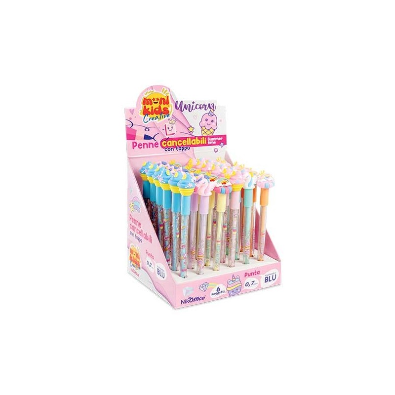 Nikoffice Monikids Creative Penne Biro Cancellabili Summer Time con Cappuccio 36 pz 20/240