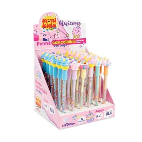 Nikoffice Monikids Creative Penne Biro Cancellabili Summer Time con Cappuccio 36 pz 20/240