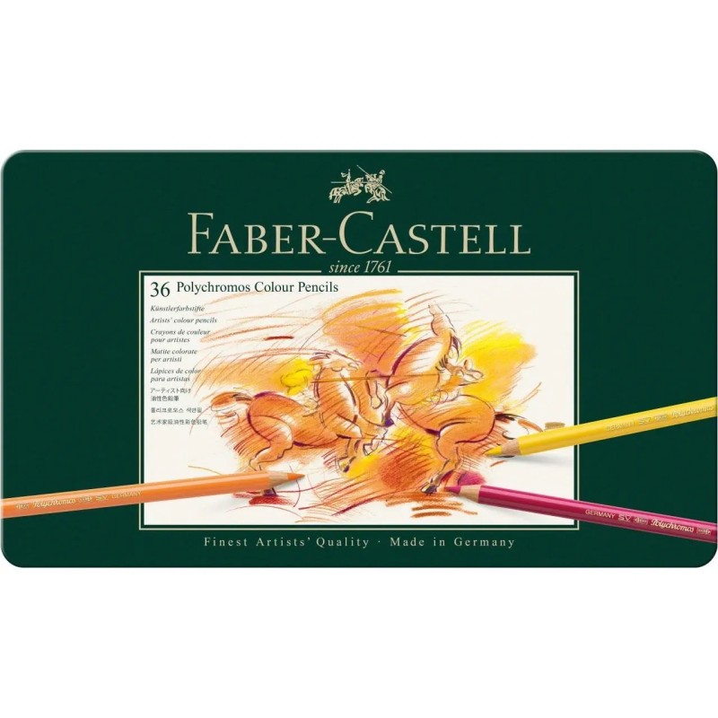 Pastelli Faber-Castell Polychromos Astuccio in metallo 36 colori 110036