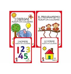 Album da colorare NUMERI, FORME E DISEGNI 00100556