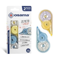 Osama Correttore a Nastro 20 m Impugnatura Ergonomica blister 2 Pezzi OW84005799
