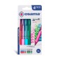 Osama Penna a Sfera 4 Colori Multichrome Punta Media 1,0 mm Fusto Cromo Pastello 4 Pezzi OW84010441