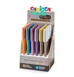 Carioca Fiorella Espositore 30 Penne Gel Colori Metallici Punta 1 mm 43371