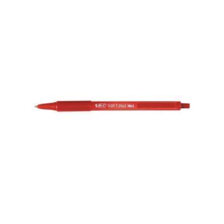 BIC Soft Feel Clic Grip Penna a Sfera Scatto Rosso Punta Media 1.0 mm 12 Pz 837399