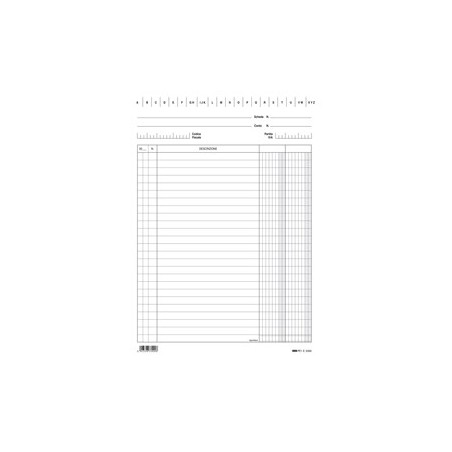 EDIPRO  100 schede 2 colonne verticale 24x17cm blu E3399