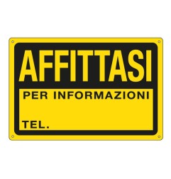 CARTELLO AFFITTASI 30X20 IN PPL 3344P