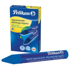 Pelikan Pastello Gessetto Industriale 762/12 Blu Impermeabile per Marcatura 12 Pz 701011