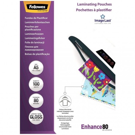 Fellowes Capture Pouches Plastificazione A4 80 Micron Confezione da 100 Pezzi 5306114