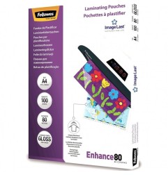 Fellowes Enhance Pouches Plastificazione A4 80 Micron Confezione da 100 Pezzi 5306114