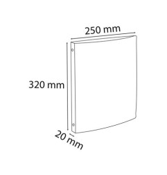 Exacompta Classeur 4 Anelli Chromaline A4 Dorso 15 mm Polipropilene Trasparente 51160E