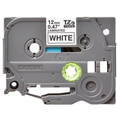 Brother TZe-231 Nastro Laminato Nero su Bianco 12 mm x 8 m