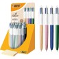 BIC 4 Colours Wood penna a sfera effetto legno punta media 1 mm 30 Pz 507406