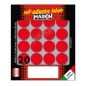 Etichette Adesive Tonde Rosse Markin Ø27 mm 200 Etichette (10 Fogli) X11008RO