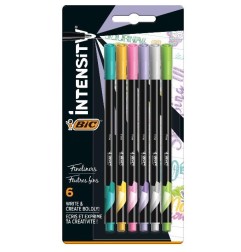 BIC Intensity Fine Fineliner Pastel 0.8 mm 6 Pz