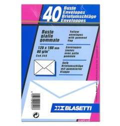 BLASETTI Buste gialle commerciali da lettera 12x18 cm 40pz 80gr 0545