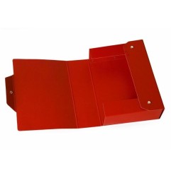 Progetti Lusso Cartella Progetti D.15 cm Rosso con Bottone Foro ed Etichetta 0208617.RO