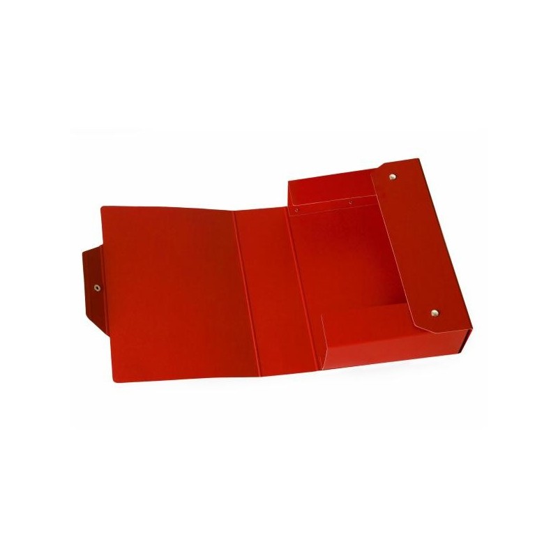Progetti Lusso Cartella Progetti D.12 cm Rosso con Bottone Foro ed Etichetta 0208616.RO