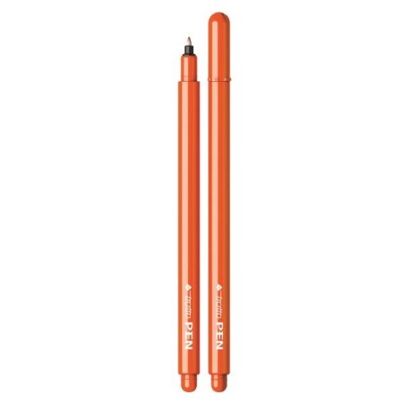 FFILA Tratto Pen Metal Penna Punta in Fibra 0.5 mm Arancione Fluo 12 Pezzi 830714