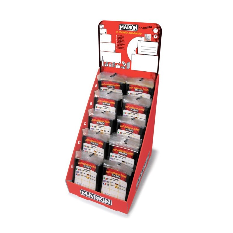 Etichette adesive bianche Markin Expo 250 pz X100ESP