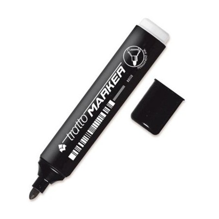 Tratto Marker 8410 03 Pennarello Permanente Punta Tonda Ø3 mm Nero Confezione 20 Pezzi 841003