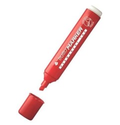 Tratto Marker 840002 Pennarello Permanente Punta Scalpello Rosso 1-5 mm 20 Pz 840002