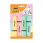 BIC Highlighter Flat Evidenziatori Pastel punta 1.2–4.6 mm 4 colori 517953