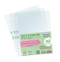 FAVORIT  Buste a foratura universale Bio Based lucide 013 22x30cm 20pz.  400178113