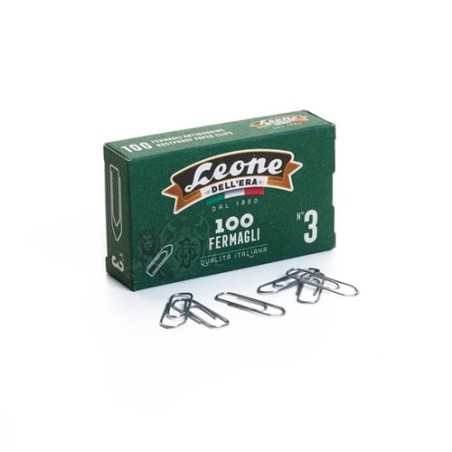 Leone Dell’Era FZ3 Fermagli N.3 28mm Acciaio Zincato Brillante 10 Sc x 100 Pz